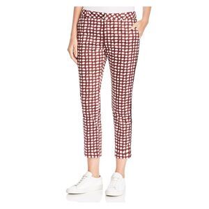 MKT STUDIO Womens Maroon Zippered Hook And Bar Closure Cropped Pants 38 Waist